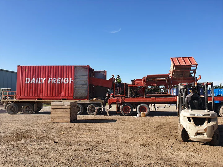 On site Container Packing